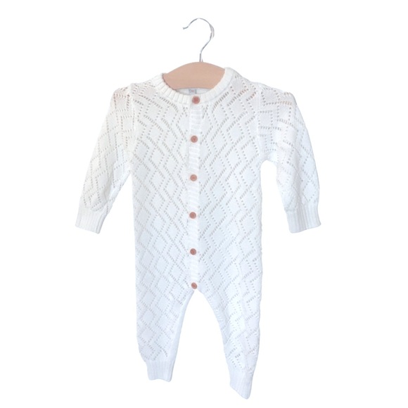 Knitted Baby Onesie With Buttons - Picture 7 of 10